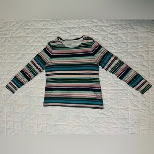 Talbots Multicolor Long Sleeve Striped Shirt